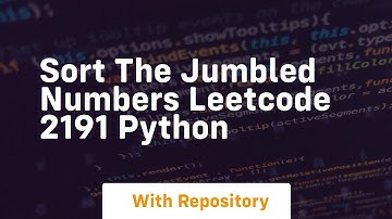 sort the jumbled numbers leetcode 2191 python