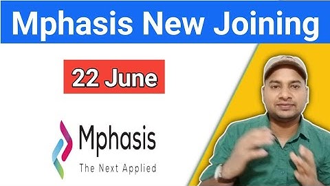 Mphasis New Joining Date #mphasis #onboarding @Vikasteach