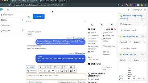 Stored XSS in livehelperchat/livehelperchat