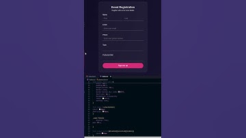 HTML & CSS Form Project —Event Registration Page Design from Scratch#shorts #tech #coding #html #css