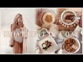 WHAT I EAT IN A DAY | healthy, balanced meals | intermittent fasting + workout routine ✨