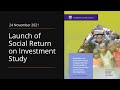 Webinar on Social Return on Investment (SROI) study