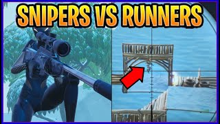 *Extreme* Snipers Vs Runners Challenge (Fortnite Creative Mode)