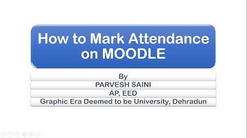 How to mark attendance on MOODLE   for students