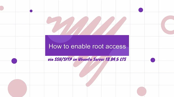 How to enable root access via SSH/SFTP in Ubuntu Server