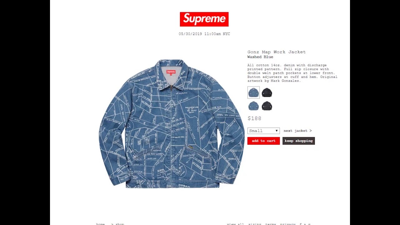 supreme gonz map work jacket