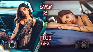 Canon R5 VS Fuji GFX 50sii 🤯 Can YOU TELL THE DIFFERENCE?? 35mm 1.4 vs 45mm 2.8 50mm 1.2 vs 80mm 1.7