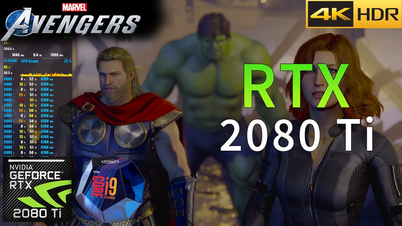 Marvel's Avengers 4K HDR RTX 2080 Ti i9 9900K Very High