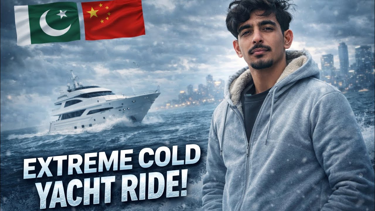 Yacht Ride in Qingdao China🛥️🇨🇳| Extreme Cold Experience 🥶❄️| Moments with Amjid🇵🇰