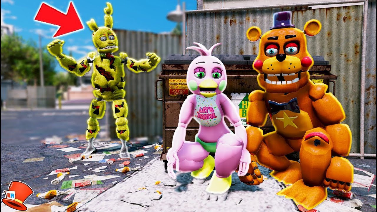 Can Springtrap Find Flower Chica Rockstar Freddy Hiding Gta 5 - scary roblox stories roblox adventures redhatter youtube