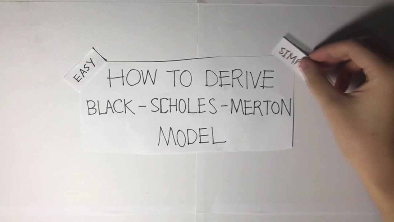Fn452 Deriving The Black Scholes Merton Equation Youtube