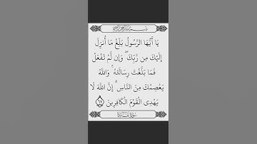 الله يعصمك من الناس 🤲 #قران_كريم #قرآن #قران #سورة #المصحف #اكسبلور #fypyoutube #explore