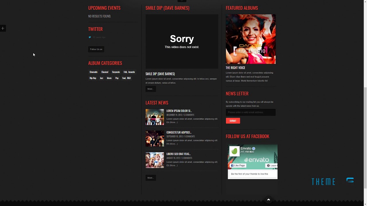 Sound Rock - Music Band Wordpress Theme