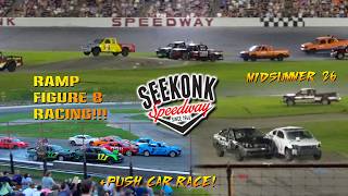 RAMP FIGURE 8 RACING!!! 2026 Midsummer Thrill Show at Seekonk Speedway + Push Car Race!