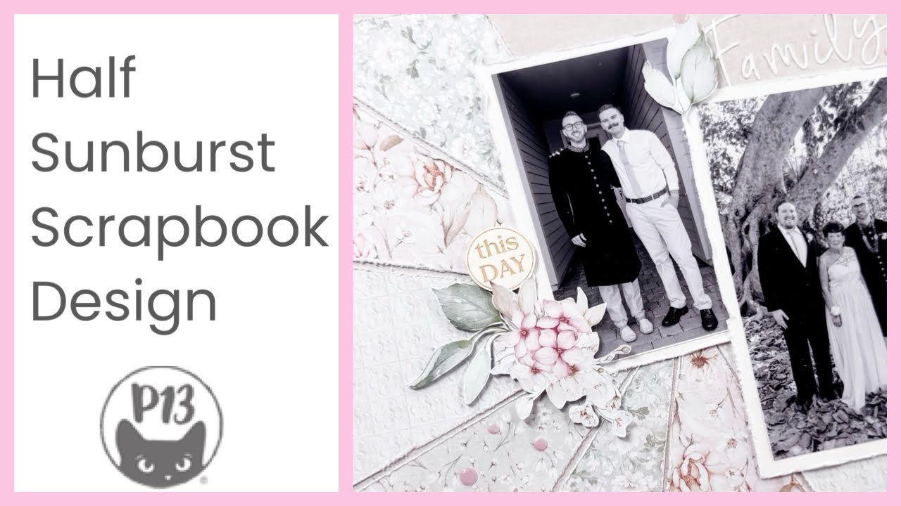 Creating A Sunburst Design On A Scrapbook Layout - YouTube