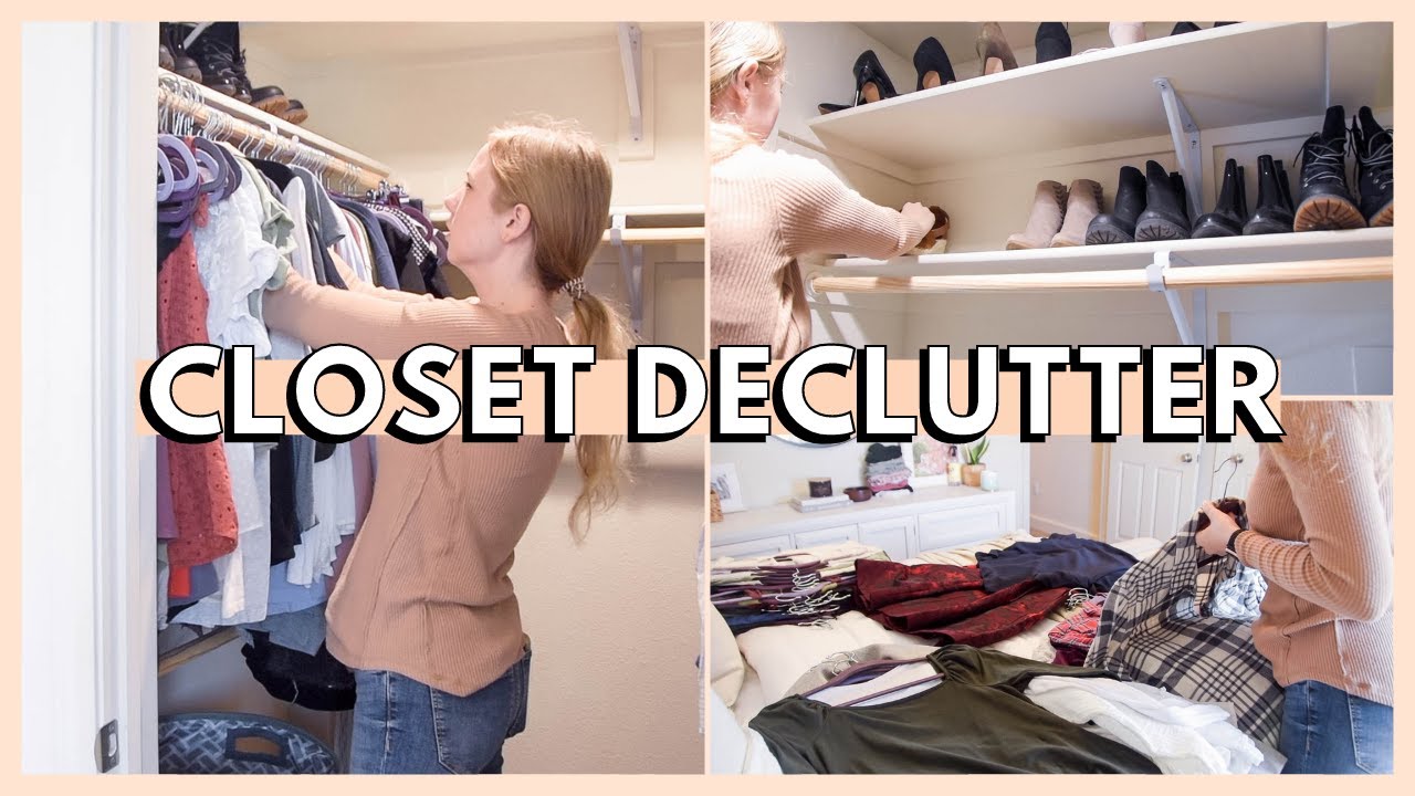 EXTREME CLOSET DECLUTTER & ORGANIZING | decluttering + organizing my ...