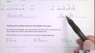 Lesson 11-1 notes:  Mathematical patterns