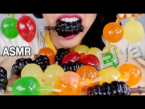 ASMR Tiktok Fruit Jelly Challenge(Dely-Gely)틱톡 과일 젤리 챌린지 EATING SOUNDS NO TALKING l Elva-ASMR