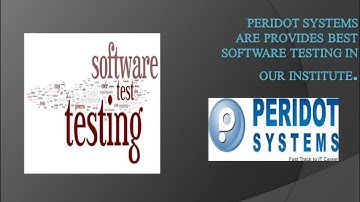 Softwaretesting training in chennai | Peridot systems