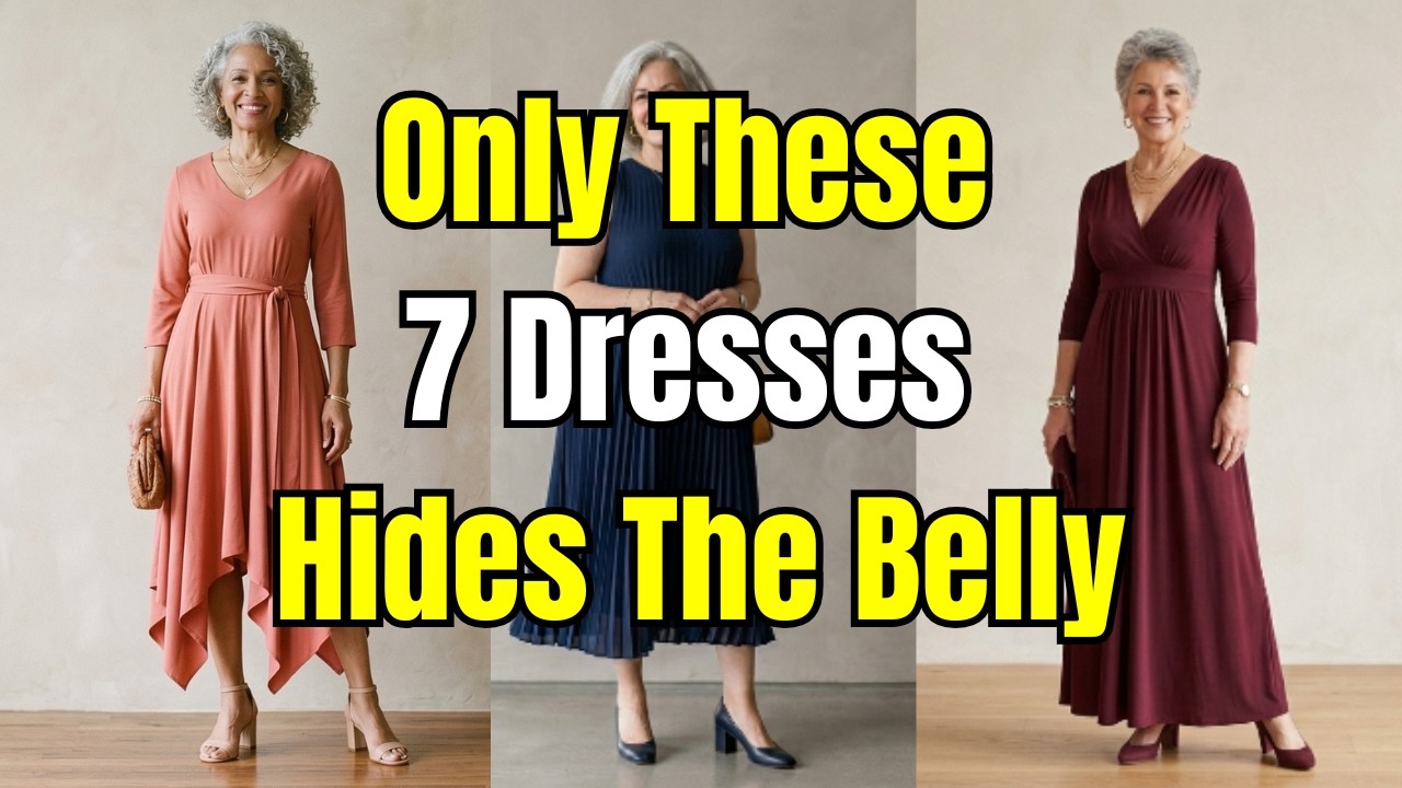 7 Elegant Dresses for Ladies that Hide a Tummy! No Girdle Required! 7 Elegant Dresses for Ladies that Hide a Tummy! No Girdle Required!