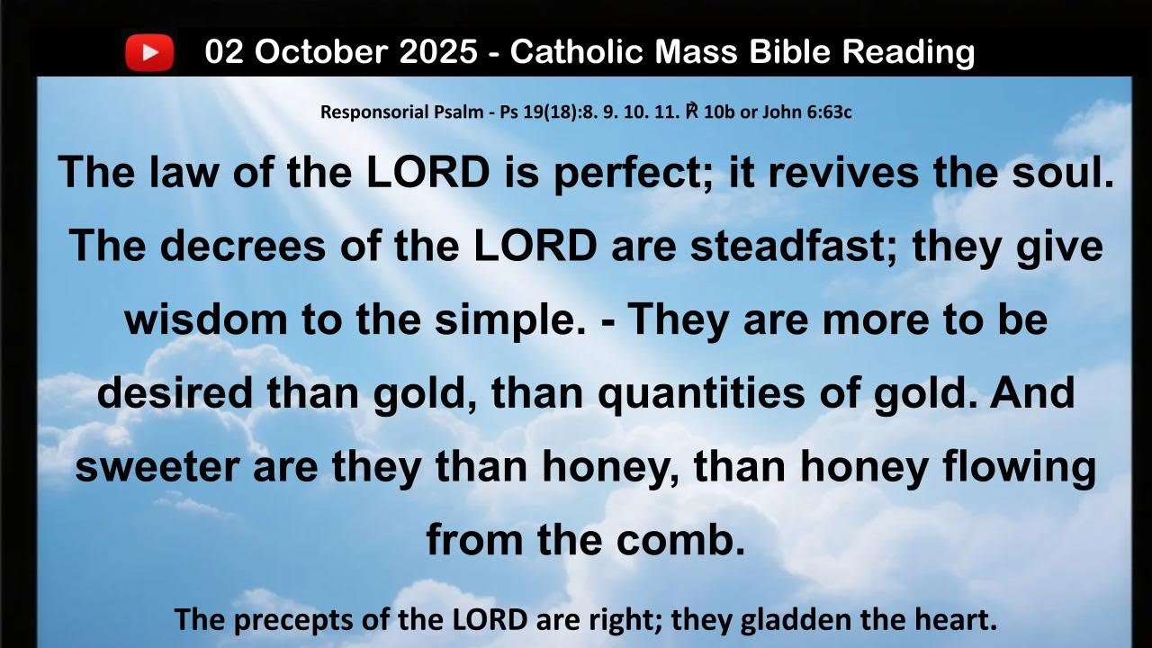 02 October 2025 Catholic Mass Bible Reading - YouTube