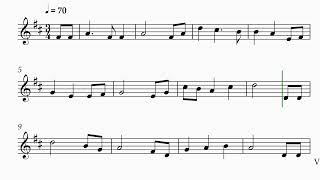 Lullaby - Johannes Brahms (Wiegenlied Op. 49 No. 4) Violin Sheet