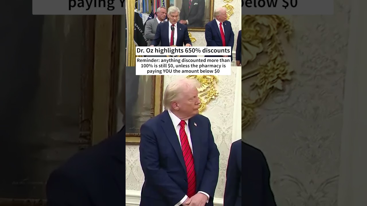 Dr. Oz DOESN'T UNDERSTAND BASIC MATH announcing over 100% discounts, just like Trump #shorts