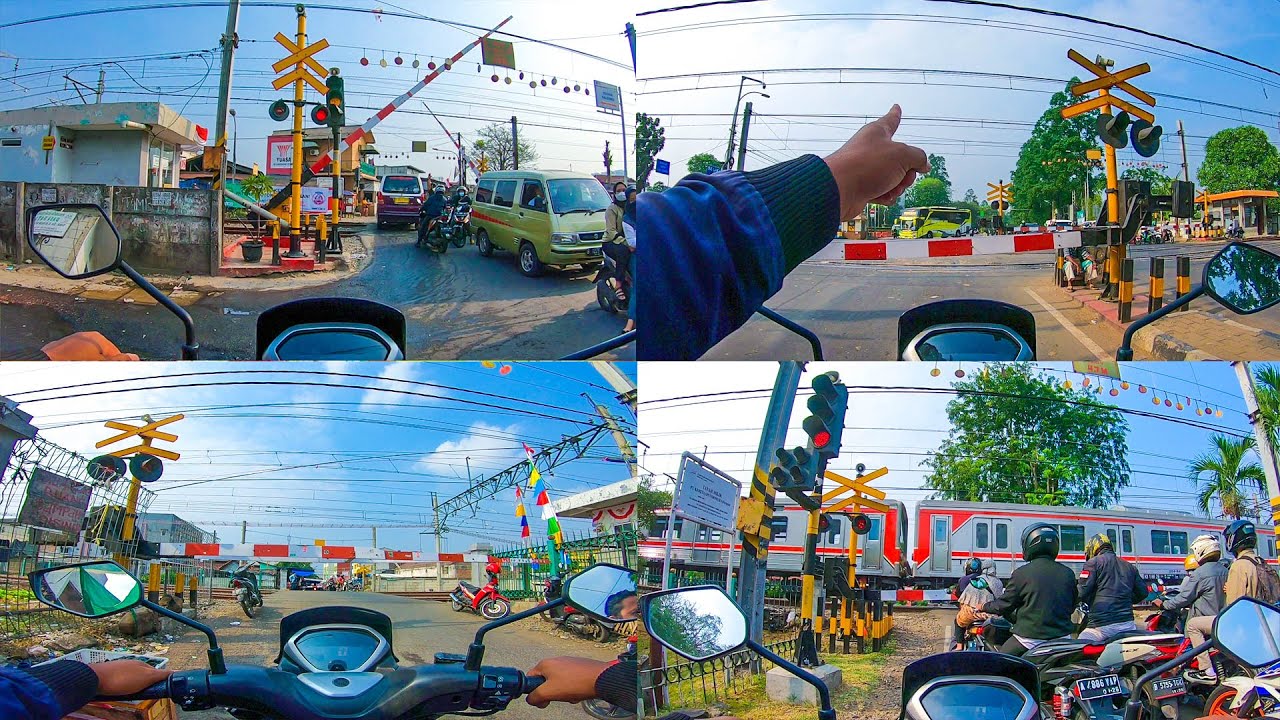 MOTORIDE Menyusuri 5 Perlintasan Keujung Stasiun Tangerang, Kejar KRL Di Jalur Ini Ngebut Sekali