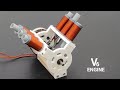 Making V6 Solenoid Engine Using Magnets