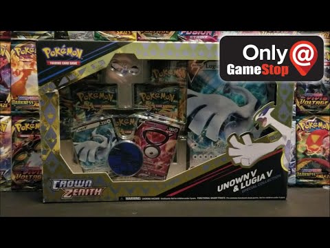 GameStop - Pokémon Trading Card Game: Crown Zenith Unown V and Lugia V  Special Collection 
