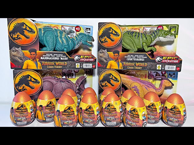 NEW CHAOS THEORY Jurassic World Dinosaurs! Camp Cretaceous New Season! Majungasaurus, Ceratosaurus class=