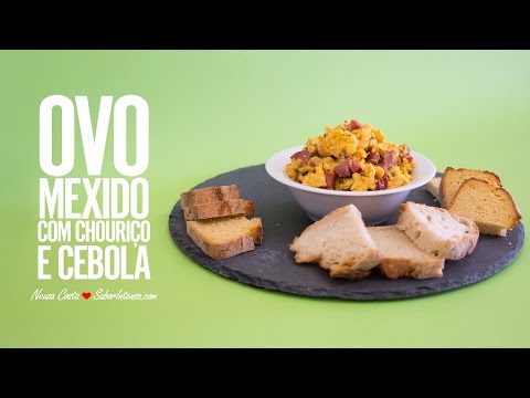 Ovo Mexido com Chouriço e Cebola