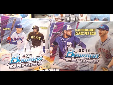 2019 Bowman Chrome 1 Hobby Box & 1 HTA Box *** 5 Autos! in this 2 Box Break ***