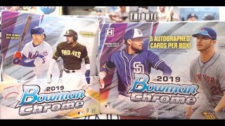 2019 Bowman Chrome 1 Hobby Box & 1 HTA Box *** 5 Autos! in this 2 Box Break ***
