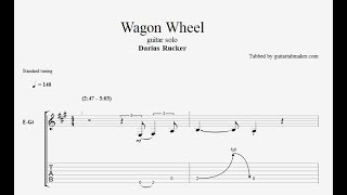 wagon wheel solo tab - country guitar solo tab - pdf - guitar pro