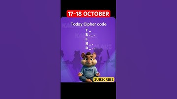 Hamster Kombat Dev Game Daily Cipher 17October | Hamster Kombat Daily Cipher CodeI Daily Combo