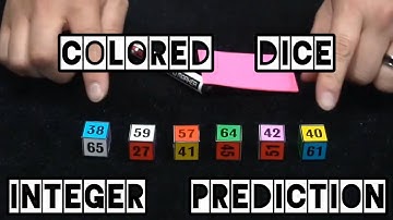 COLORED DICE INTEGER PREDICTION #patilmagic#patilmagicshop#learnmagic #mentalism#dice #closeupmagic 