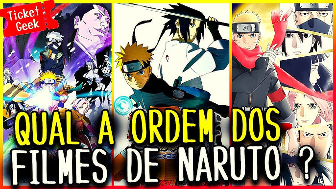 Em que ordem assistir Naruto? Veja a sequência do anime com todos os  episódios, filmes e OVAS - Notícias Série - como visto na Web - AdoroCinema