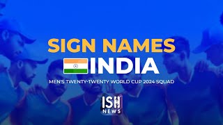 Sign Names of the Indian Players for T20 World Cup | ISH News