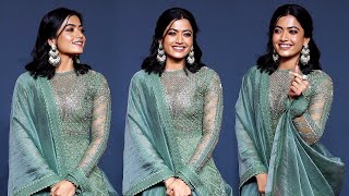 Pushpa 2 Actress Rashmika Mandanna Looks Cute at Heeramandi Premiere