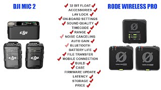 DJI Mic 2 VS Rode Wireless Pro Ultimate Comparison [ Watch Before You Buy ]