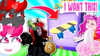 My Unicorn Twin Buys EVERYTHING I Touch In Adopt Me Gift Update! (Roblox)