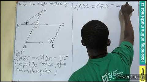 Plane Geometry 1: Angle properties of a parallelogram and vertically opposite angles