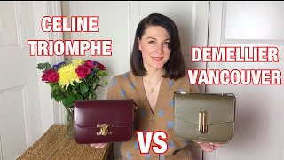 CELINE Triomphe Bag vs DEMELLIER Vancouver Bag: Comparison, What Fits and Mod Shots