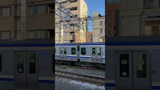 JR東日本 総武線快速電車 千葉方面行き 亀戸駅を通過シーン