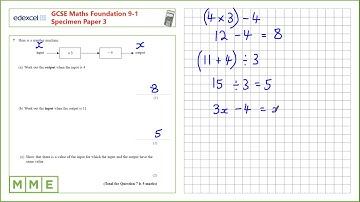 GCSE Maths EDEXCEL Foundation Specimen     Paper 3   Q7 Pie Charts