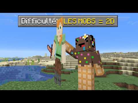 Finir Minecraft mais tous les MOBS font 1cm de LARGEUR.. (wtf ?)