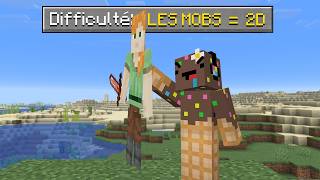 Finir Minecraft mais tous les MOBS font 1cm de LARGEUR.. (wtf ?)