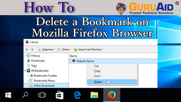 How to Delete a Website from Bookmarks List of Mozilla Firefox Browser - GuruAid