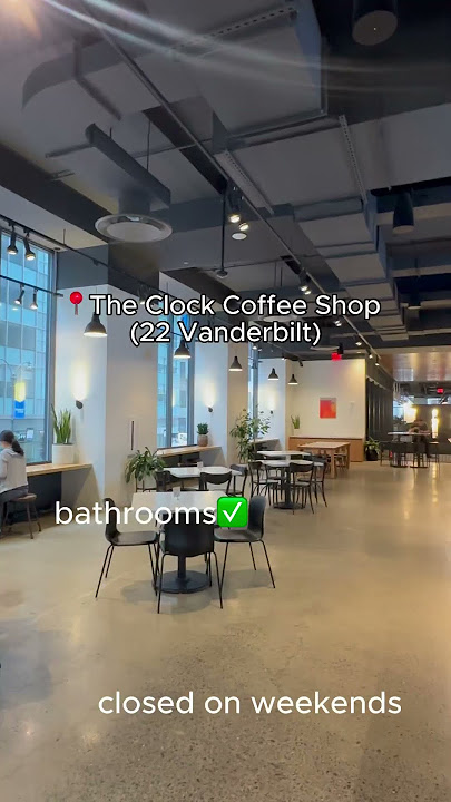 The Clock Coffee Shop #nyc #cafe #cafestudyspot #cafestudy #study #nyccafe #cafereview #wfh #latte
